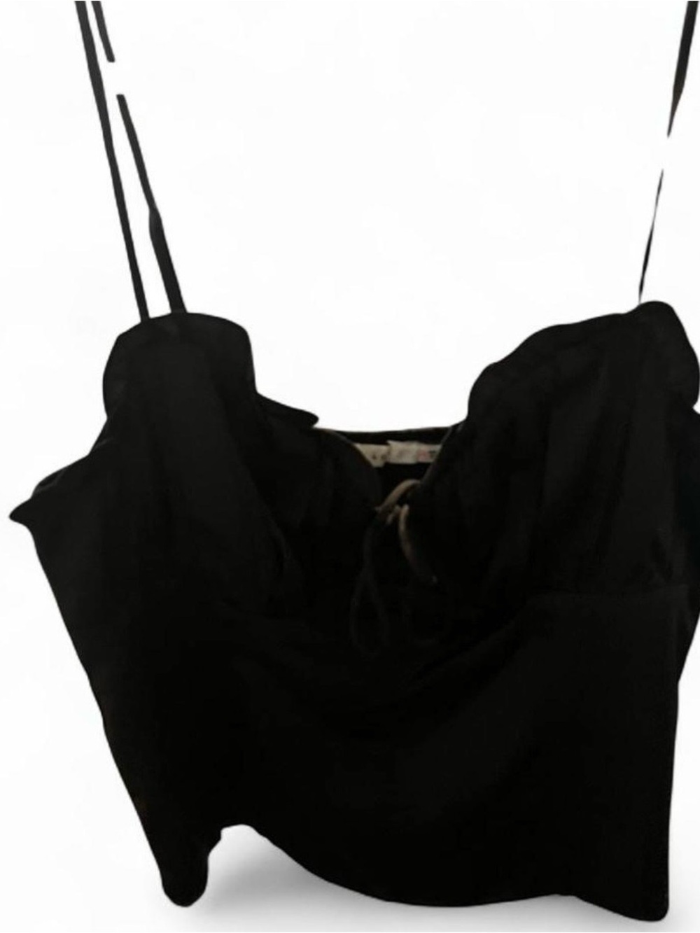 Lush Black Spaghetti Strap Bustier Cami